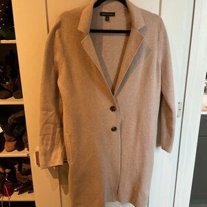 Women's Beige Sweater Coat